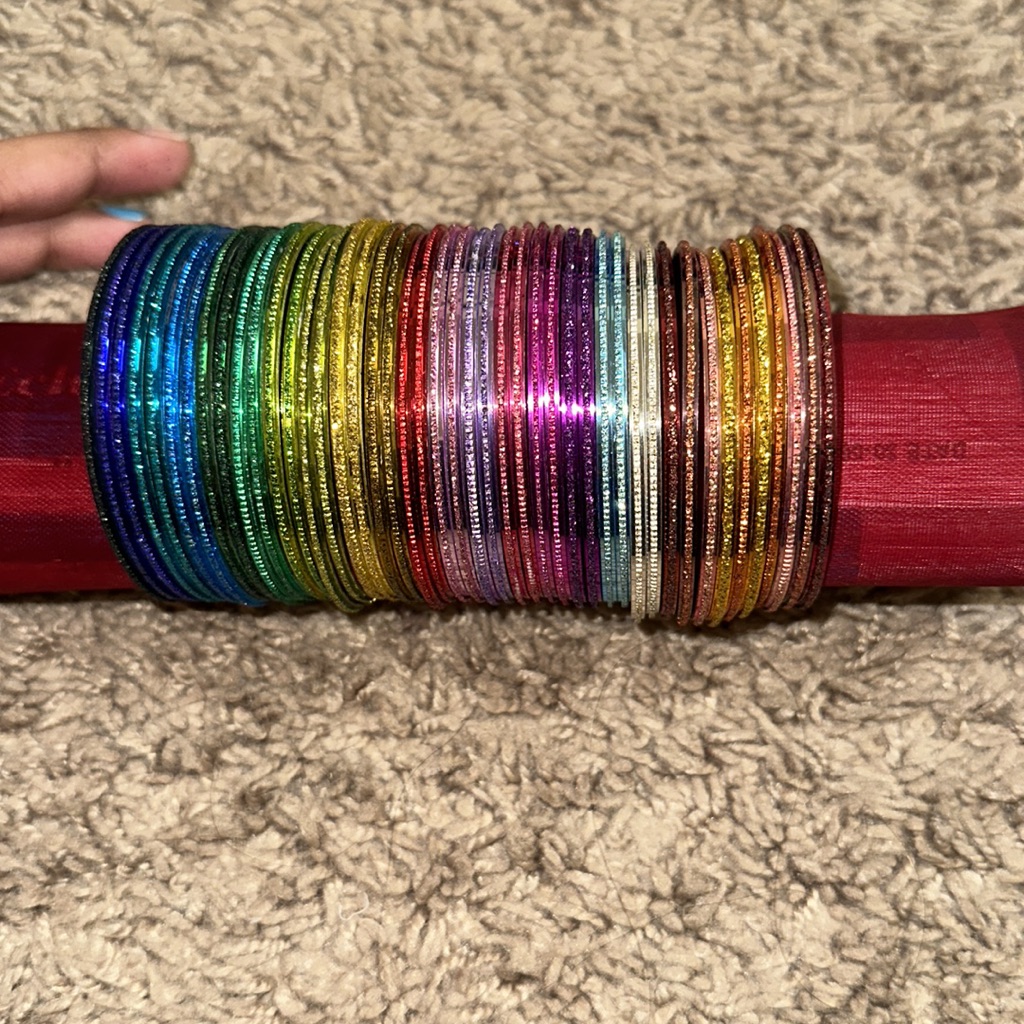 Multi Colored Glitter Bangles
